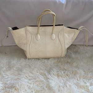 Preloved White python Celine phantom